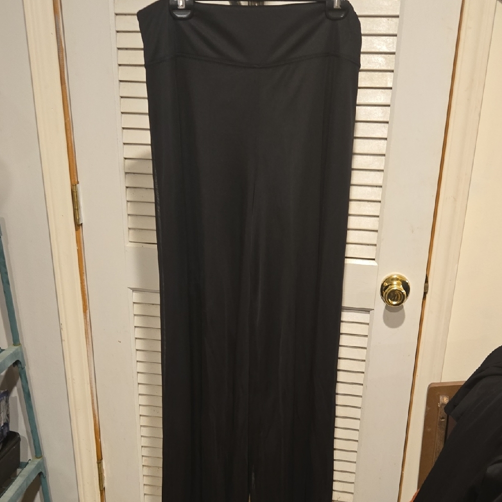 Black Wide-Leg Pilazzo Pants